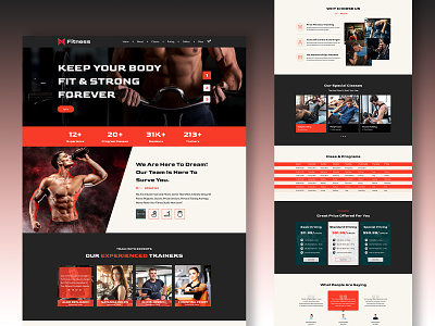 Fitness Landing Page Design