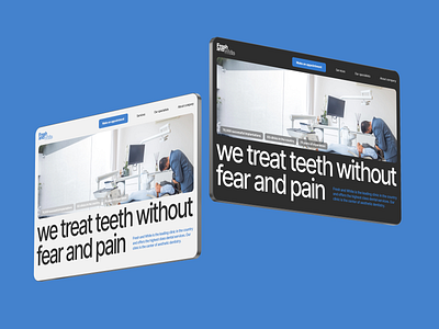 Dental clinic website concept ui webdesign