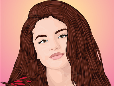 Vector Portrait of Selena Gomez 3d vector animation art cartoon art cartoon your self in vector design face illustration face into vector face vector flat face illustration flat face vector full body illustration graphic design illustration portrait realistic vector portrait selena gomez vector vector portrait vector your self