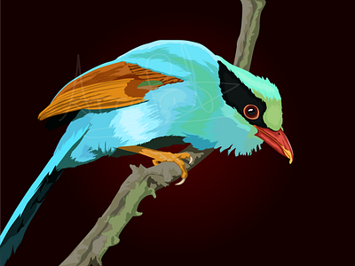 Bornean Green Magpie