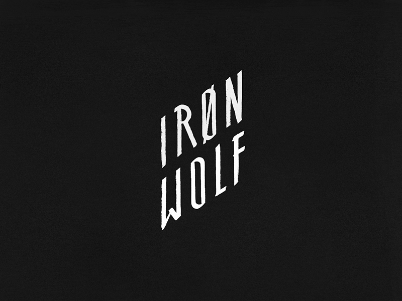 Irøn Wolf animation black gif grungy ironwolf logo reveal typography white
