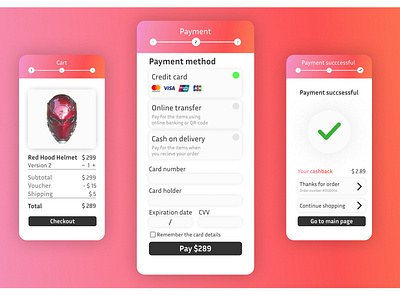 UI Challenge: Day 2 - Checkout credit card app design figma figmadesign graphic design illustration ui uiux ux