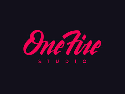 One Fire Logo brush lettering calligraphy logo