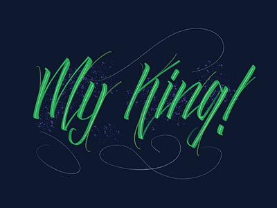 My King Lettering Practice brush lettering lettering procreate