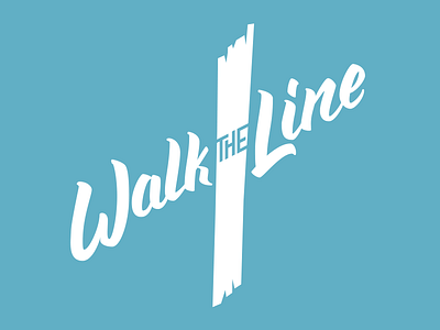 Walk The Line brush lettering lettering