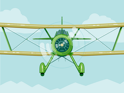 Antique Airplane antique illustration plane vector