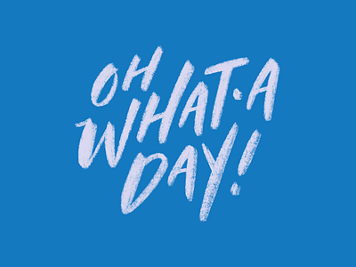 Oh What a Day brush calligraphy ipad calligraphy ipad lettering lettering