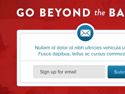 Email Signup brand aid form ui web design