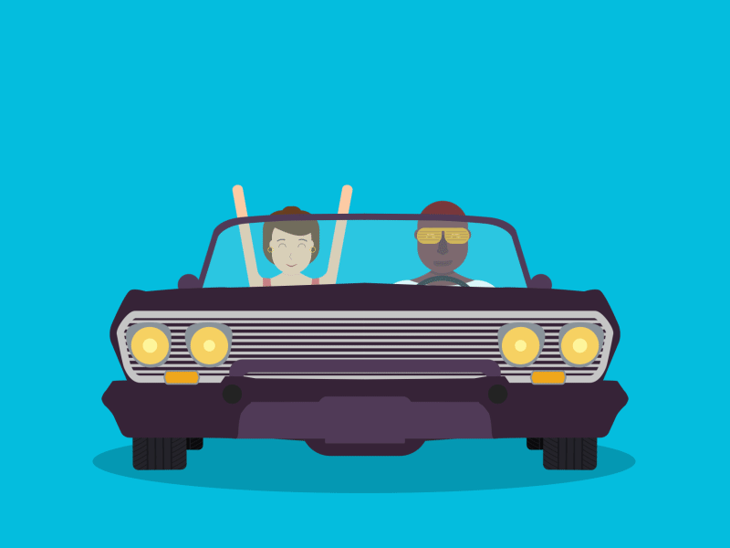 Low Rider after effects animation car character gif loop low rider motion design