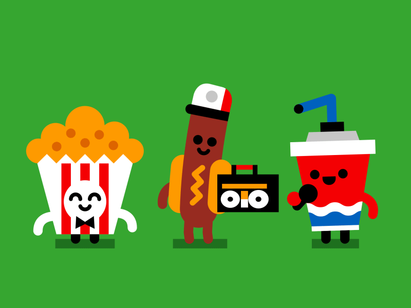 Animated happy dudes music cute jump dance flat characters loop after effects