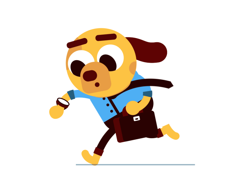 Run cycle walk dog animation run cycle after effects character flat