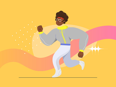 Alpha cute cute illustration fitness fitness app fitness ui gym gym junkie gym workout jogger jogger illustration jogging no pain no gain playful playful illustration rock balboa rocky running running illustration sweating workout illustration