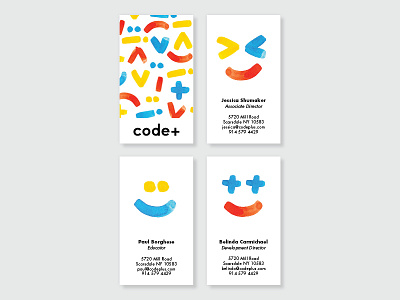 code+ Business Cards business cards graphic design paint pattern