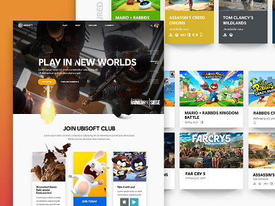 Ubisoft Redesign gaming gaming website redesign ubisoft