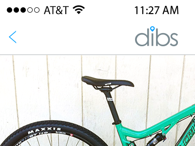 Dibs Product Screen