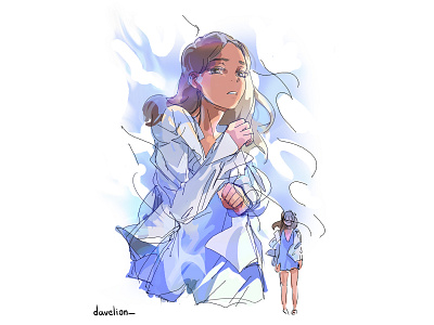 Airin blue character character art character artist character concept character design character illustration character study design digital digital illustration digital sketch elene davitashvili energy illustration inflamed powers webcomic webseries young girl