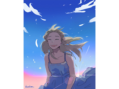 Airin art blonde girl character character art character artist character concept character design character illustration character study design digital concept elene davitashvili girl illustration illustration design inflamed logo sunset webseries webtoon