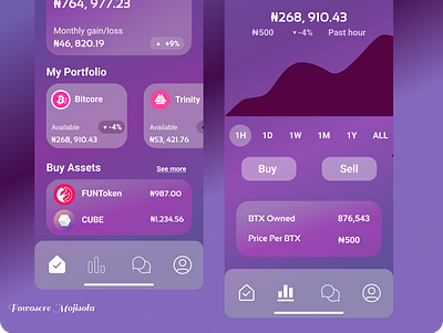 Crypto App Dashboard - Mobile Design app app design banking crypto cryptocurrency dashboard design figma finance homepage mobile design portfolio ui ux