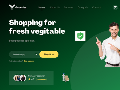 Shopping App ui web design