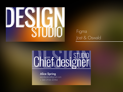 Visit card color design figma graphic design