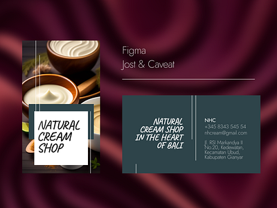 cream shop card color design figma graphic design visitcard