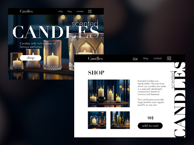 Candles candles color design figma graphic design photoshop web webdesign website