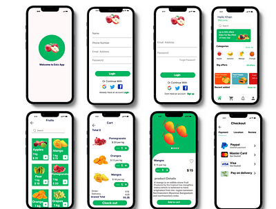 Food App Ui Design andriod app design app ui food app food design graphic design ios app design mobie app design ui uiux