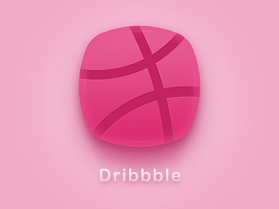 Dribbble Icon icon logo material