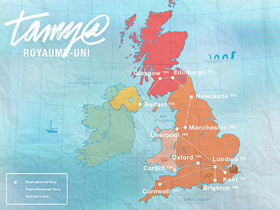 UK Map interface location map pin pushpin road travel trip ux
