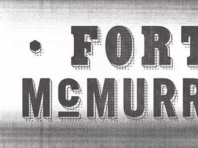 Fort Mc logo baseball logo photocopy vintage western