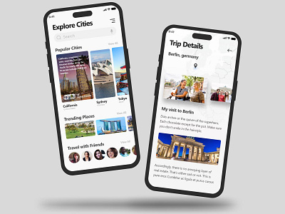 Travel App UI Design app design design figma hioliday mobile tourism travel uiux ux vacation xd