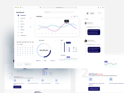 UI design for a dashboard