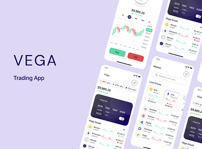 Vega Trading App app design ui ux