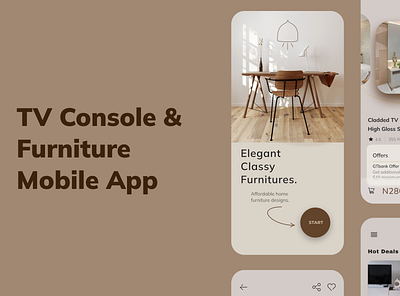 TV Console and Furniture App app design ui ux