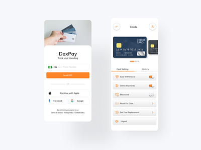 DexPay.... payment platform app design ui ux