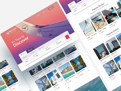Flight Expert Landing Page design ui ux