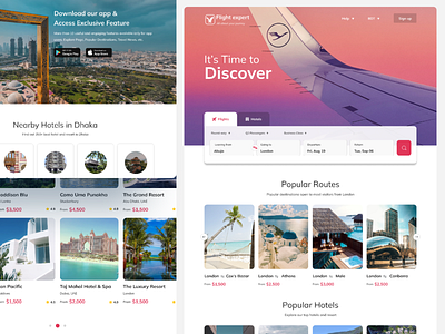 Flight Agency Landing Page design ui ux