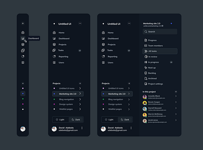 A dashboard side panel design clean ui design ui ux