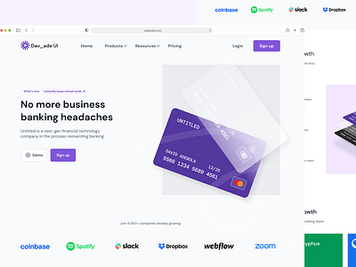 Fintech Landing Page Design