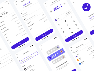 Crypto app designs... app clean ui design ui ux