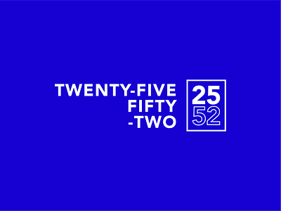 2552 (Twenty-Five Fifty-Two) Studios Logo branding logo logo design
