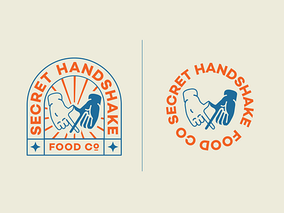 Secret Handshake Food Co Logo branding food handshake heatonist hot sauce logo logo design sauce secret symbol