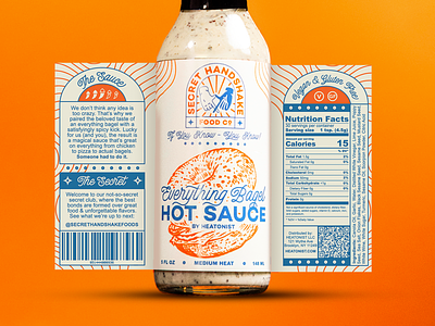 Everything Bagel Hot Sauce Label