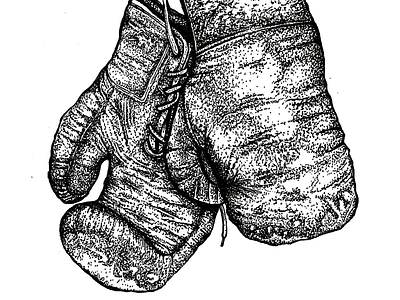 Series of Illustrations #3 Original Ink Sketch boxing boxing gloves cross hatching digital art fighting gloves hatching illustration inking lifestyle pen and ink stippling
