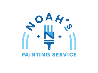 Noah's Painting Service branding logo logo design noah painting service