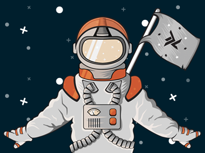 Astro astronaut illustration wip