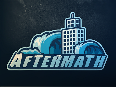 Aftermath gaming logo sport team tsunami wave