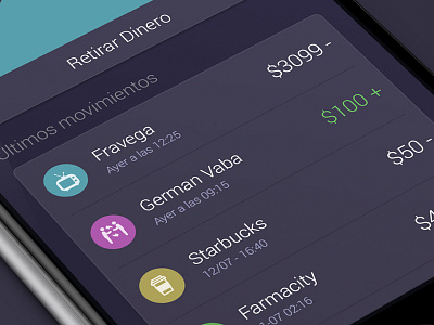 Wallet Concept App concept dark money simple