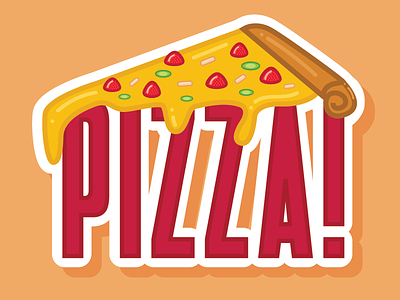Pizza Playoff: Strawberry, Jalapeño, Ham PIZZA! cheesy drip food illustration pizza playoff sticker stickermule vector vinnys