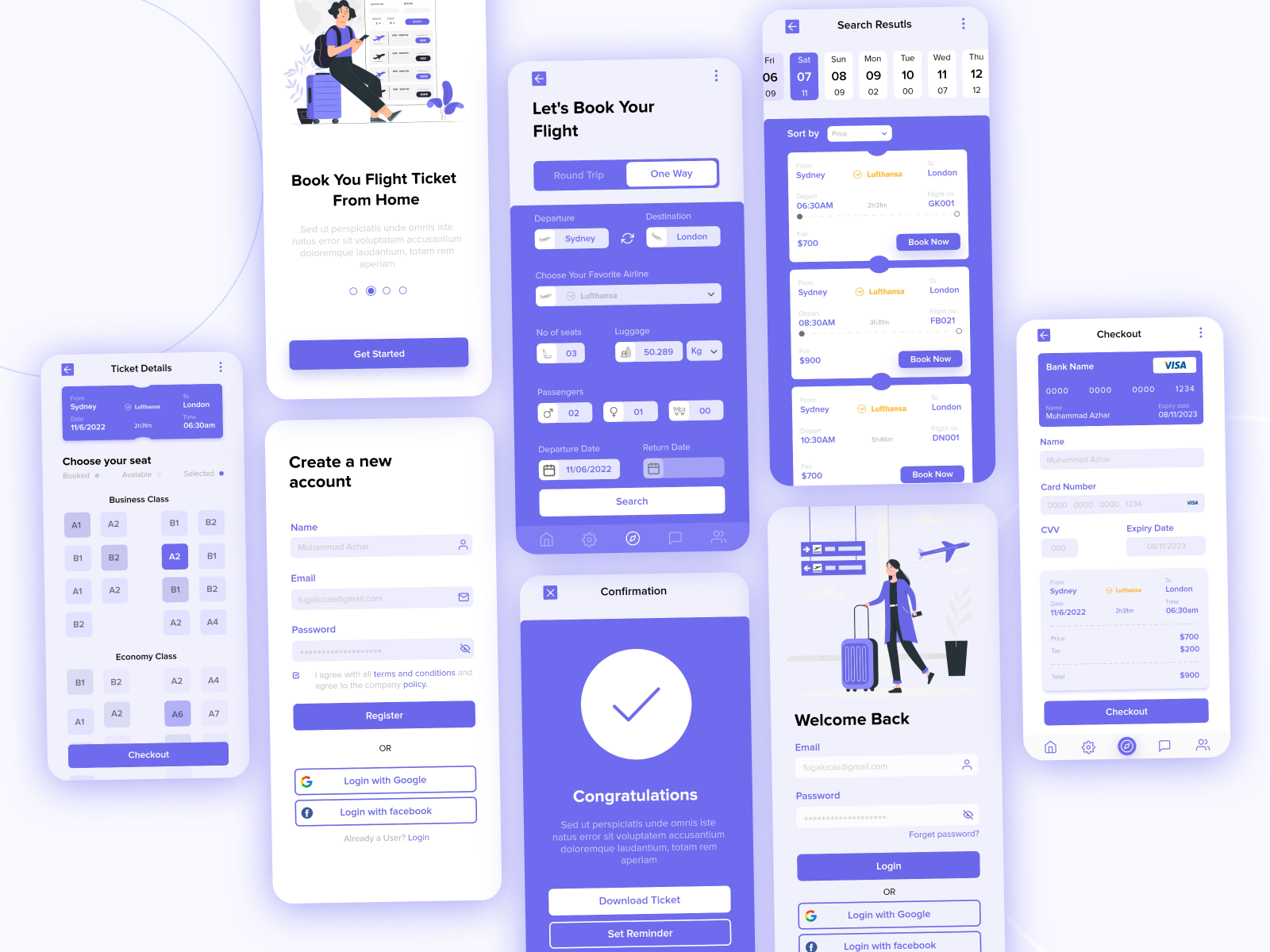 Booking App Design By Muhammad Azhar On Dribbble